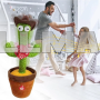 Танцующий кактус Dancing Cactus Ковбой в горшке с подсветкой повторяет звуки 120 мелодий
